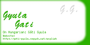 gyula gati business card