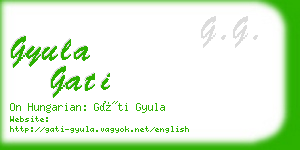 gyula gati business card